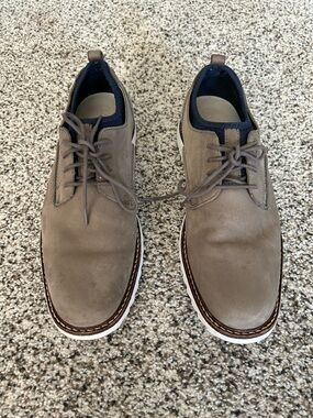 Johnston & Murphy Men's Taupe Lace-Up Casual Dress Shoes